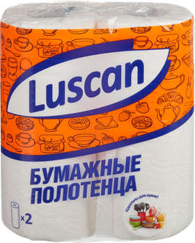 Полотенца бумажные NONAME Luscan 2-хслойная 12.5м 50лист. белый