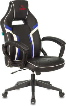 Игровое кресло ZOMBIE Кресло игровое Z3 черный/синий эко.кожа крестов. пластик