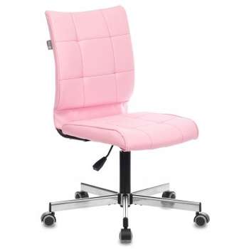 Кресло, стул BURO Кресло Бюрократ CH-330M светло-розовый Diamond 357 эко.кожа крестов. металл [1598577]