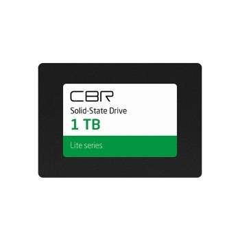 Накопитель SSD CBR SSD-001TB-2.5-LT22, Внутренний SSD-накопитель, серия "Lite", 1024 GB, 2.5", SATA III 6 Gbit/s, SM2259XT, 3D TLC NAND, R/W speed up to 550/520 MB/s, TBW  500