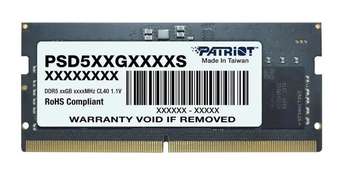 Оперативная память Patriot Модуль памяти для ноутбука SODIMM 16GB DDR5-4800 PSD516G480081S PATRIOT
