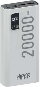 Аксессуар для планшета HIPER Мобильный аккумулятор EP 20000 20000mAh QC/PD 3A белый