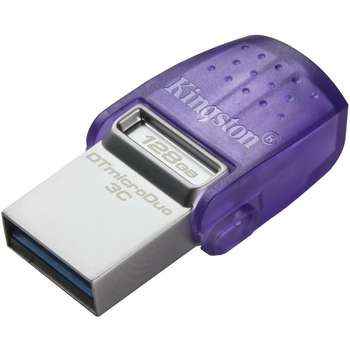 Flash-носитель Kingston USB Drive 128Gb DataTraveler microDuo 3C DTDUO3CG3/128GB USB3.0 фиолетовый
