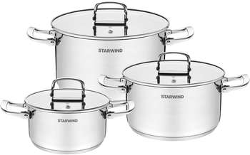 Посуда STARWIND Набор кастрюль Chef Compact 6 предметов