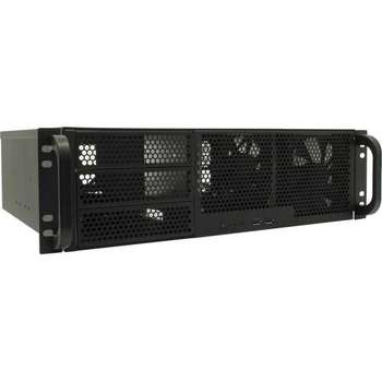 Сервер Procase RM338-B-0 Корпус 3U server case,3x5.25+8HDD,черный,без блока питания,глубина 380мм, MB CEB 12"x10.5"