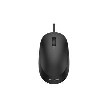 Мышь Philips Проводная SPK7207 3кнопки, USB 2.0, 1200dpi, Чёрный