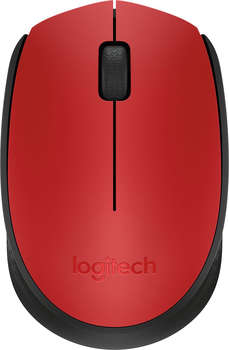 Мышь Logitech M171 красный/черный оптическая