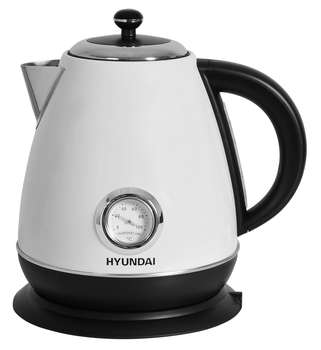 Чайник/Термопот HYUNDAI Чайник электрический HYK-S4502 1.7л. 2200Вт жемчужный/черный корпус: металл/пластик