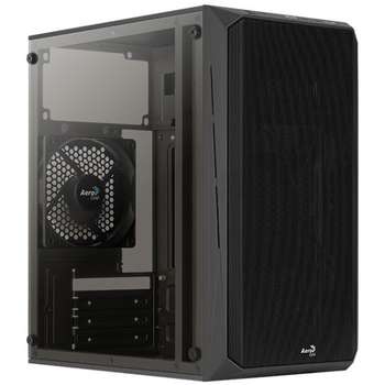 Корпус AeroCool mATX CS-107-A-BK-v2, Mini-Tower, без БП, черный