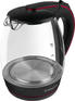 Чайник/Термопот SCARLETT Чайник электрический SC-EK27G71 1.8л. 2200Вт черный/красный корпус: стекло