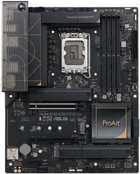 Материнская плата ASUS PROART B760-CREATOR D4 Soc-1700 Intel B760 4xDDR4 ATX AC`97 8ch 1 x 2.5Gigabit + Gigabit Ethernet RAID+HDMI+DP