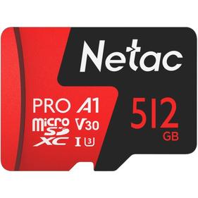 Карта памяти Netac Micro SecureDigital 512GB microSDXC Class10 [NT02P500PRO-512G-R] P500 Extreme Pro + adapter