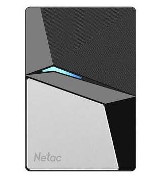 Внешний накопитель Netac SSD внешний жесткий диск 480GB USB-C BLACK NT01Z7S-480G-32BK NETAC