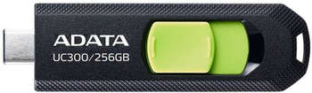 Flash-носитель A-DATA Флеш Диск 256Gb Type-C UC300 ACHO-UC300-256G-RBK/GN USB3.2 черный/зеленый