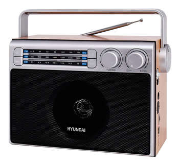 Радиоприемник HYUNDAI настольный H-SRS105 коричневый USB SD/microSD