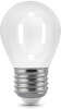 Лампа GAUSS светодиодная Filament 105202209-D 9Вт цок.:E27 шар 220B 4100K св.свеч.бел.нейт.