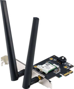 Сетевая карта ASUS Сетевой адаптер Wi-Fi + Bluetooth PCE-AXE5400 AXE5400 PCI Express x1  2ант.