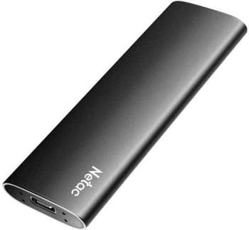 Внешний накопитель Netac Накопитель SSD USB-C 500Gb NT01ZSLIM-500G-32BK Z Slim 1.8" черный