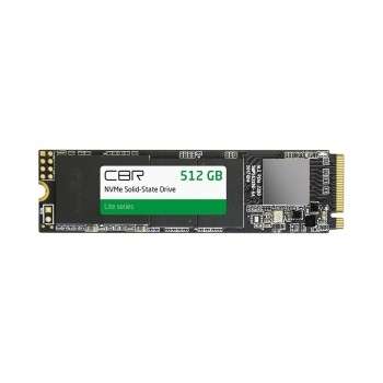 Накопитель SSD CBR SSD-512GB-M.2-LT22, Внутренний SSD-накопитель, серия "Lite", 512 GB, M.2 2280, PCIe 3.0 x4, NVMe 1.3, SM2263XT, 3D TLC NAND, R/W speed up to 2100/1600 MB/s, TBW  256