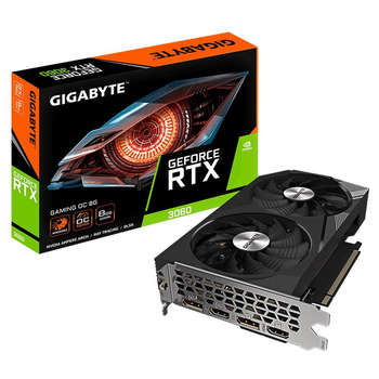 Видеокарта Gigabyte PCI-E 4.0 GV-N3060GAMING OC-8GD 2.0 NVIDIA GeForce RTX 3060 8Gb 128bit GDDR6 1807/15000 HDMIx2 DPx2 HDCP Ret