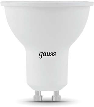 Лампа GAUSS светодиодная Black 5Вт цок.:GU10 рефлек. 220B 3000K св.свеч.бел.теп. MR16