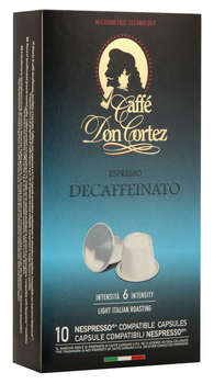 Кофе Carraro капсульный Don Cortez Decaffeinato упаковка:10капс. Nespresso