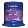Оптический диск Verbatim Диски DVD+R  4.7Gb 16-х, 100шт, Cake Box