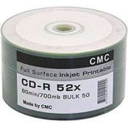 Оптический диск CMC Диски CD-R 80 52x Bulk/50 Full Ink Print