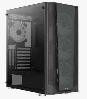 Корпус AeroCool MIDITOWER PRISM-G-BK-V2 AEROCOOL