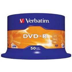 Оптический диск Verbatim Диски DVD-R  4.7Gb 16-х, 50шт, Cake Box