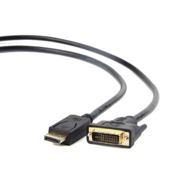 Кабели DVI Bion Expert Кабель DisplayPort - DVI, 20M/24+1M, позолоченные контакты, 1,8м, черный [BXP-CC-DPM-DVIM-018]