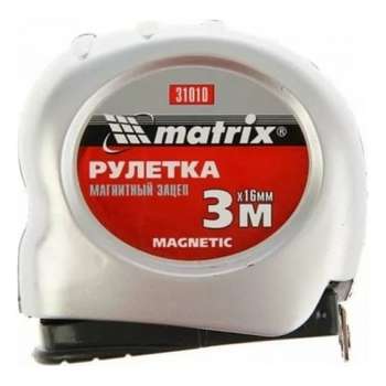 Измерительная техника MATRIX Рулетка Magnetic, 3 м х 16 мм, магнитный зацеп [31010]