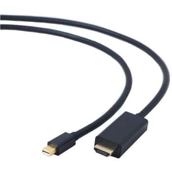 Кабели DVI Gembird Cablexpert Кабель mDP-HDMI, 20M/19M, 1.8м, черный, позол.разъемы, пакет