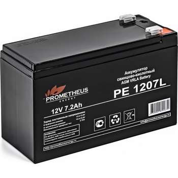 Аккумулятор для ИБП PROMETHEUS ENERGY PE1207L  аккумулятор свинцово-кислотный {срок службы 10 лет}
