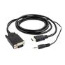 Кабели DVI Cablexpert Кабель HDMI->VGA A-HDMI-VGA-03-6, 19M/15M + 3.5Jack, медь, позол.разъемы, 1.8м, черный, пакет