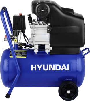 Компрессор пневматический HYUNDAI Компрессор поршневой HYC 2324 масляный 230л/мин 24л 1500Вт синий/черный