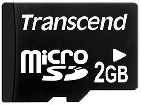 Карта памяти microSD Transcend, 2 Гб, без адаптера