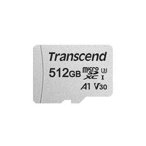 Карта памяти Transcend microSDXC 300S, 512 Гб, UHS-I Class U3 V30 A1, с адаптером