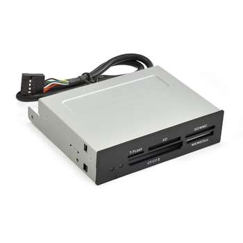 Картридер EXEGATE EX283581RUS USB2.0 <CR-415> 3.5", мультиформатный: CF/SD/MMC/MS/MS Duo/MS pro/T flash, черный, металл