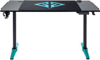 Компьютерный стол GMNG Стол игровой GG-TB301 столешница ЛДСП карбон каркас черный 140х80см