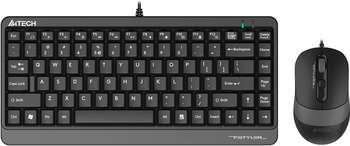 Комплект (клавиатура+мышь) A4TECH Клавиатура + мышь Fstyler F1110 клав:черный/серый мышь:черный/серый USB Multimedia