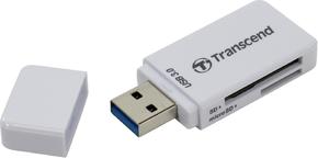Картридер Transcend USB 3.0 кард-ридер RDF5 для карт памяти SD/microSD с поддержкой UHS-I, белый