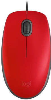 Мышь Logitech M110 красный/черный оптическая