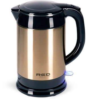 Чайник/Термопот RED SOLUTION Чайник электрический RK-M1582 1.7л. 1800Вт золотистый корпус: металл/пластик