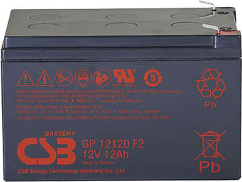 Аккумулятор для ИБП CSB Батарея для ИБП GP12120 F2 12В 12Ач