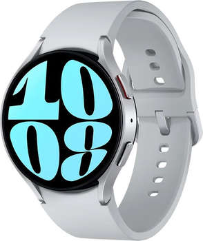 Умные часы, браслет Samsung Смарт-часы Galaxy Watch 6 44мм 1.5" AMOLED корп.серебристый рем.серый