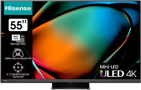 Телевизор HISENSE LED 55" 55U8KQ темно-серый 4K Ultra HD 120Hz DVB-T DVB-T2 DVB-C DVB-S DVB-S2 USB WiFi Smart TV