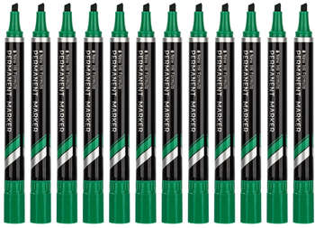 Маркер DELI Набор маркеров перманентных EU10150-P Think скошенный пиш. наконечник 1.5-5мм зеленый коробка картонная