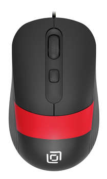 Мышь Oklick Оклик 310M черный/красный оптическая