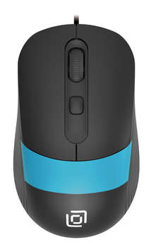 Мышь Oklick Оклик 310M черный/синий оптическая